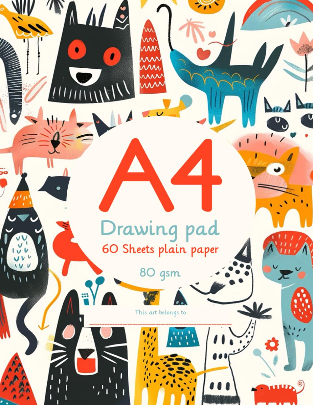 Mabel & Me publishing A4 Plain Paper Drawing Pad - 60 Pages | Paperback | Ages 3-18 1