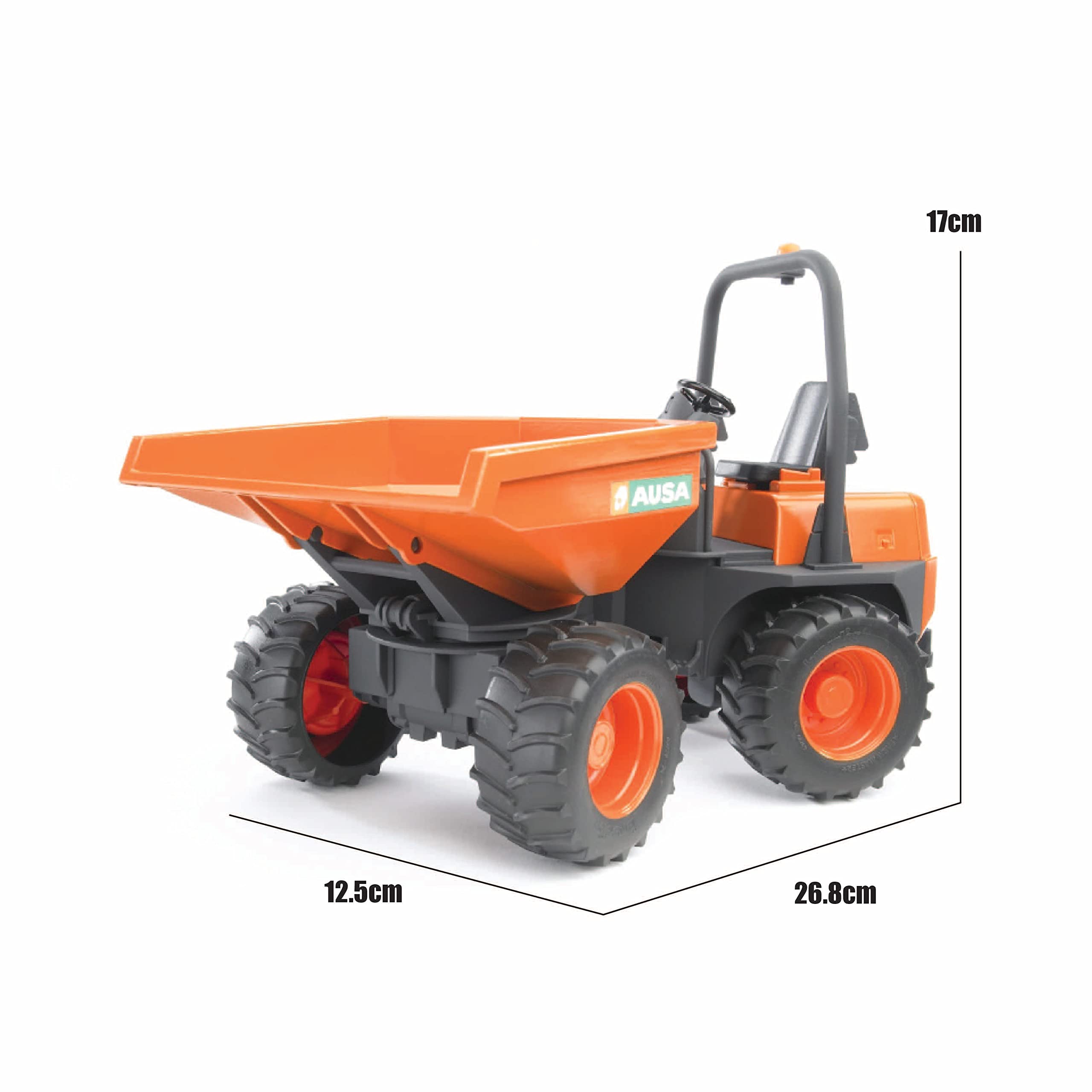 Bruder Ausa Minidumper 1:16 Scale Construction Truck | Orange Plastic | Ages 3+ 3