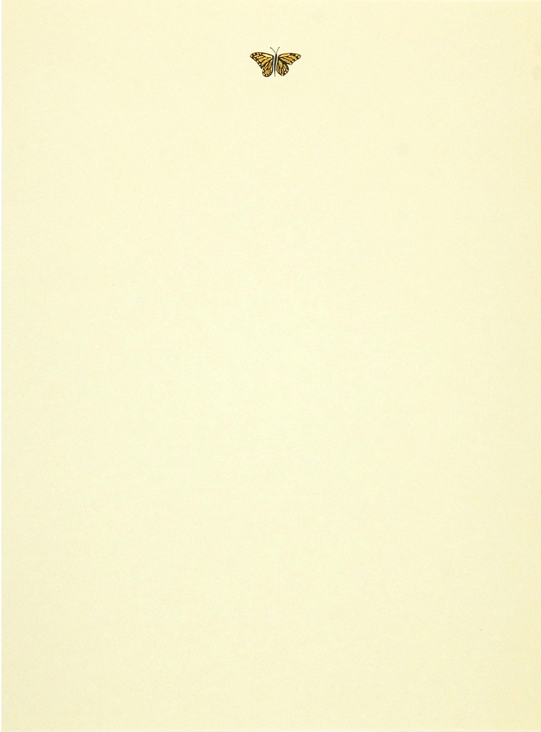 Peter Pauper Press Gold Butterfly Boxed Stationery Set - 30 Sheets & 24 Envelopes