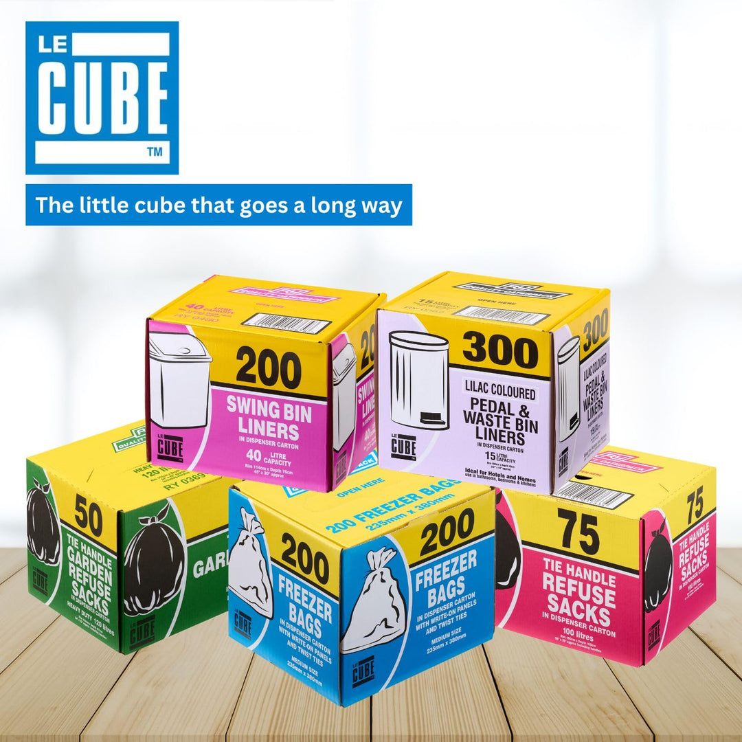 Le Cube - LE CUBE 480 Swing Bin Liner Dispenser 40L, Pack of 200