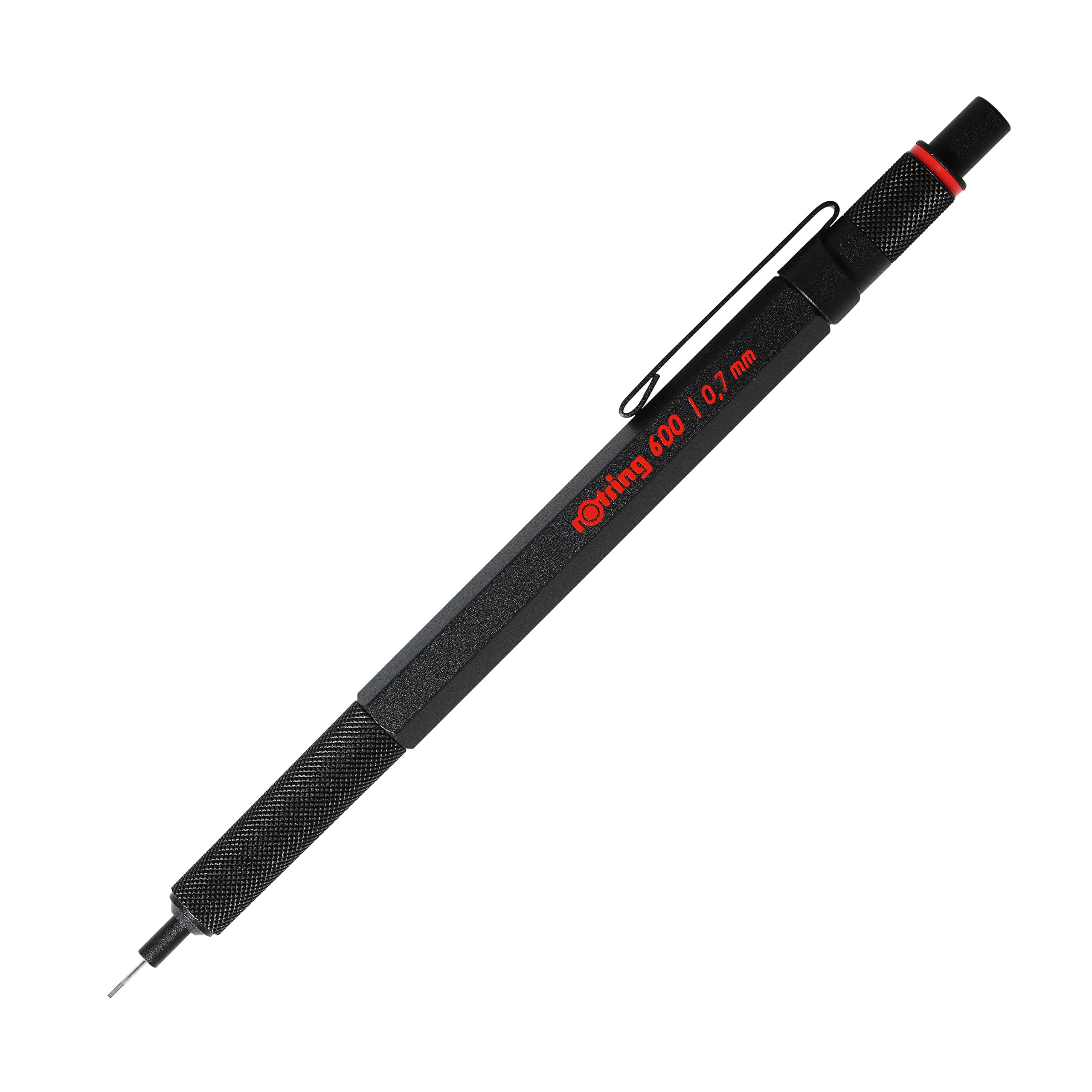 rOtring 600 Mechanical Pencil - 0.7 mm Lead Size | Full Metal Body | Black Finish 1