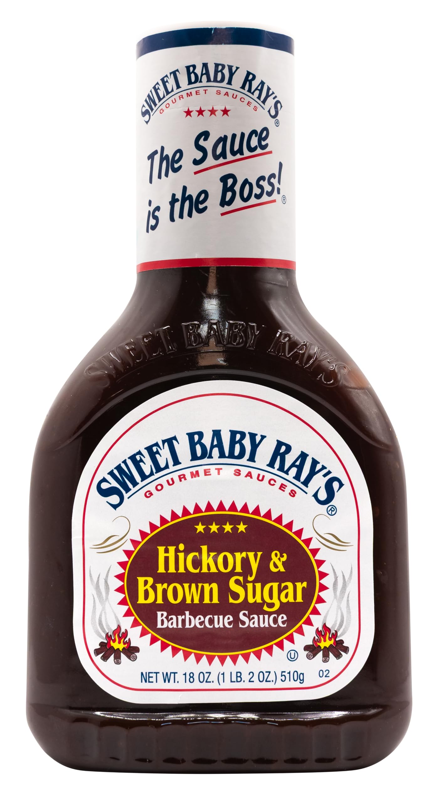 Sweet Baby Ray's Hickory & Brown Sugar BBQ Sauce - 510g Size | Contains Molasses & Smoke Flavouring