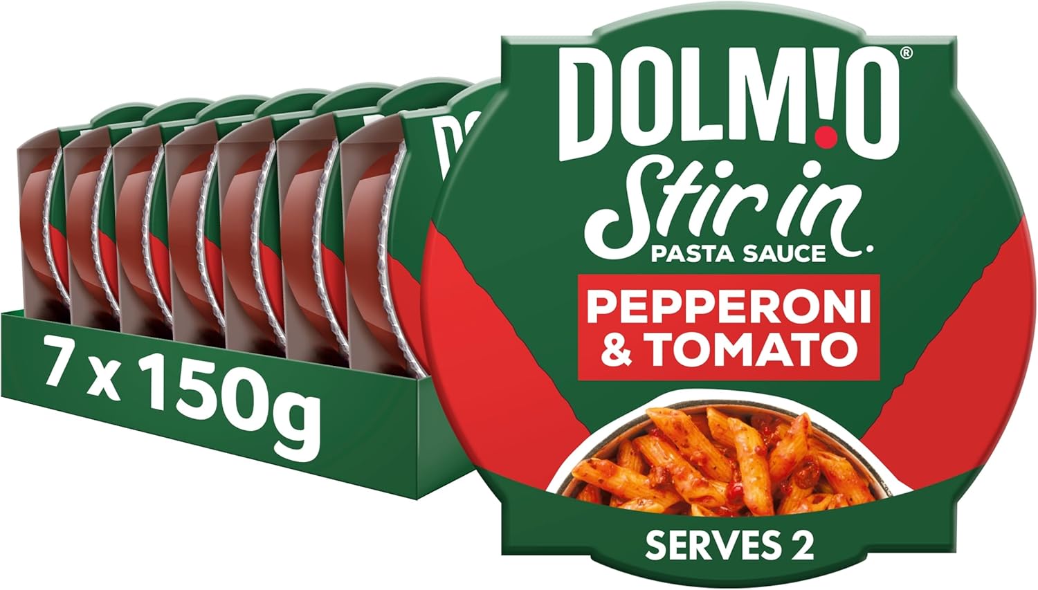 Dolmio Stir In Pepperoni and Tomato Pasta Sauce, 7 x 150g Pots 1