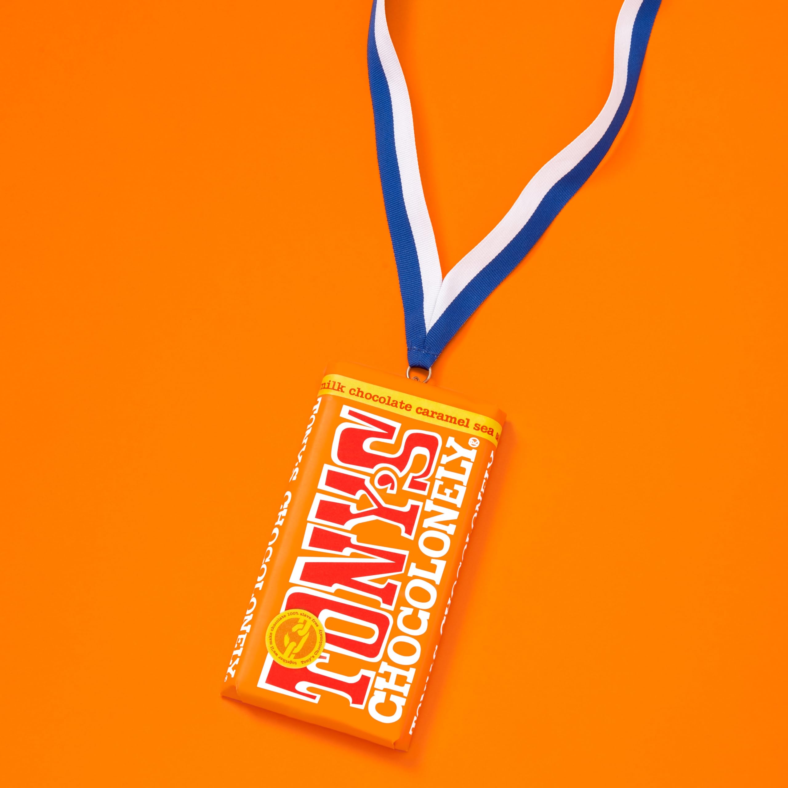 Tony's Chocolonely Milk Caramel Sea Salt Chocolate Bars - Gift Box of 4 (180g Each)