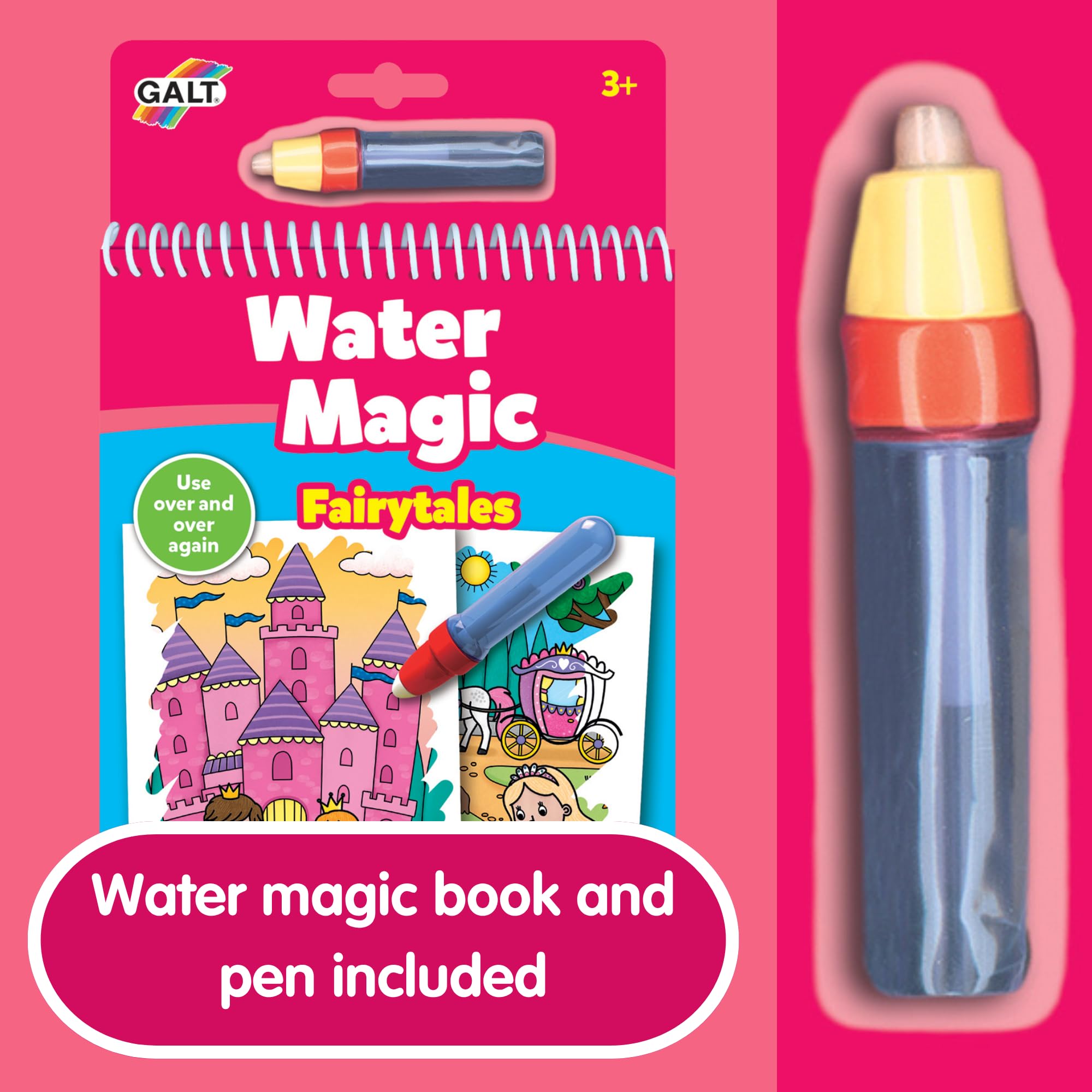 Galt Water Magic Fairytales Reusable Colouring Book for Children Ages 3+ | Mess-Free Activity 5