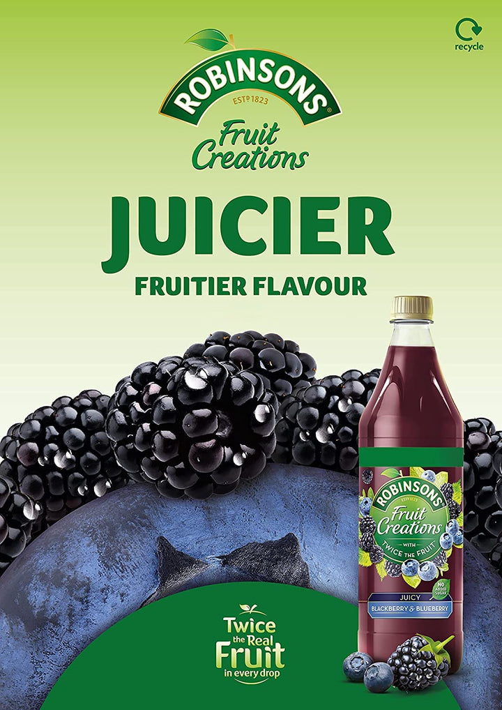 Robinsons Fruit Creations Blackberry & Blueberry Squash 1L