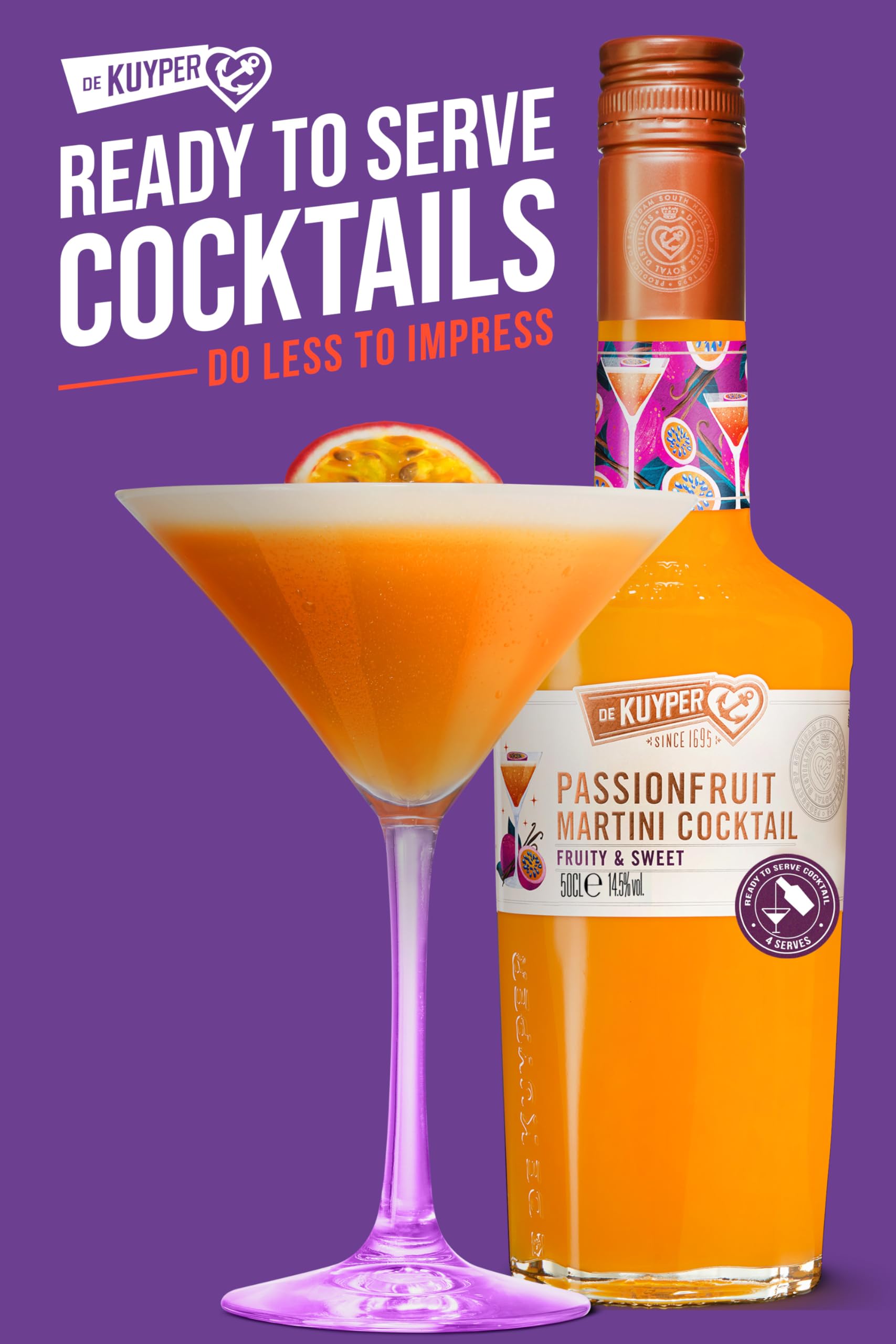 De Kuyper Passion Fruit Martini Cocktail - Ready to Drink | Tropical Flavor 3