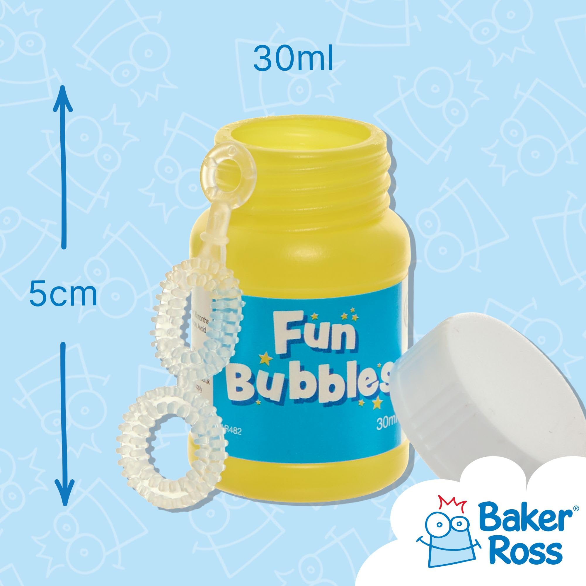 Baker Ross Mini Blow Bubbles - Pack of 8 Assorted Colors | Pocket-Sized Fun | Ideal for Parties 3