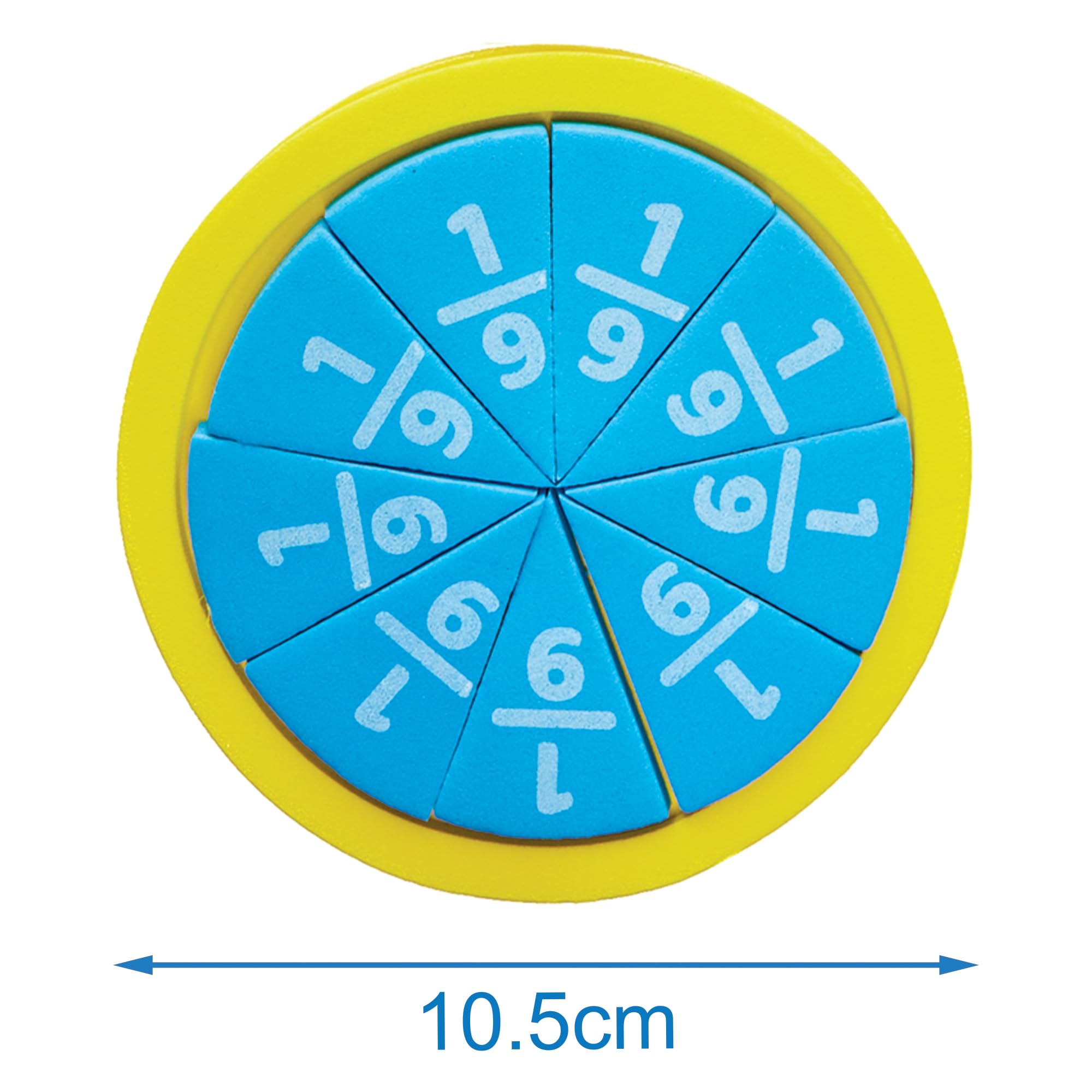 Baker Ross Learn Fractions Foam Kits - Pack of 9, STEM, Math Aids, Colour-Coded Pieces 4