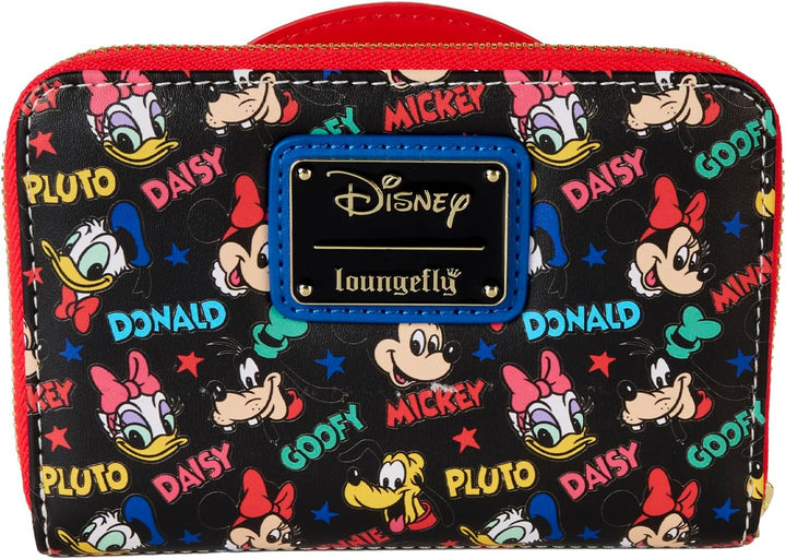 Loungefly Disney Mickey and Friends Classic Zip Around Wallet (WDWA3179)