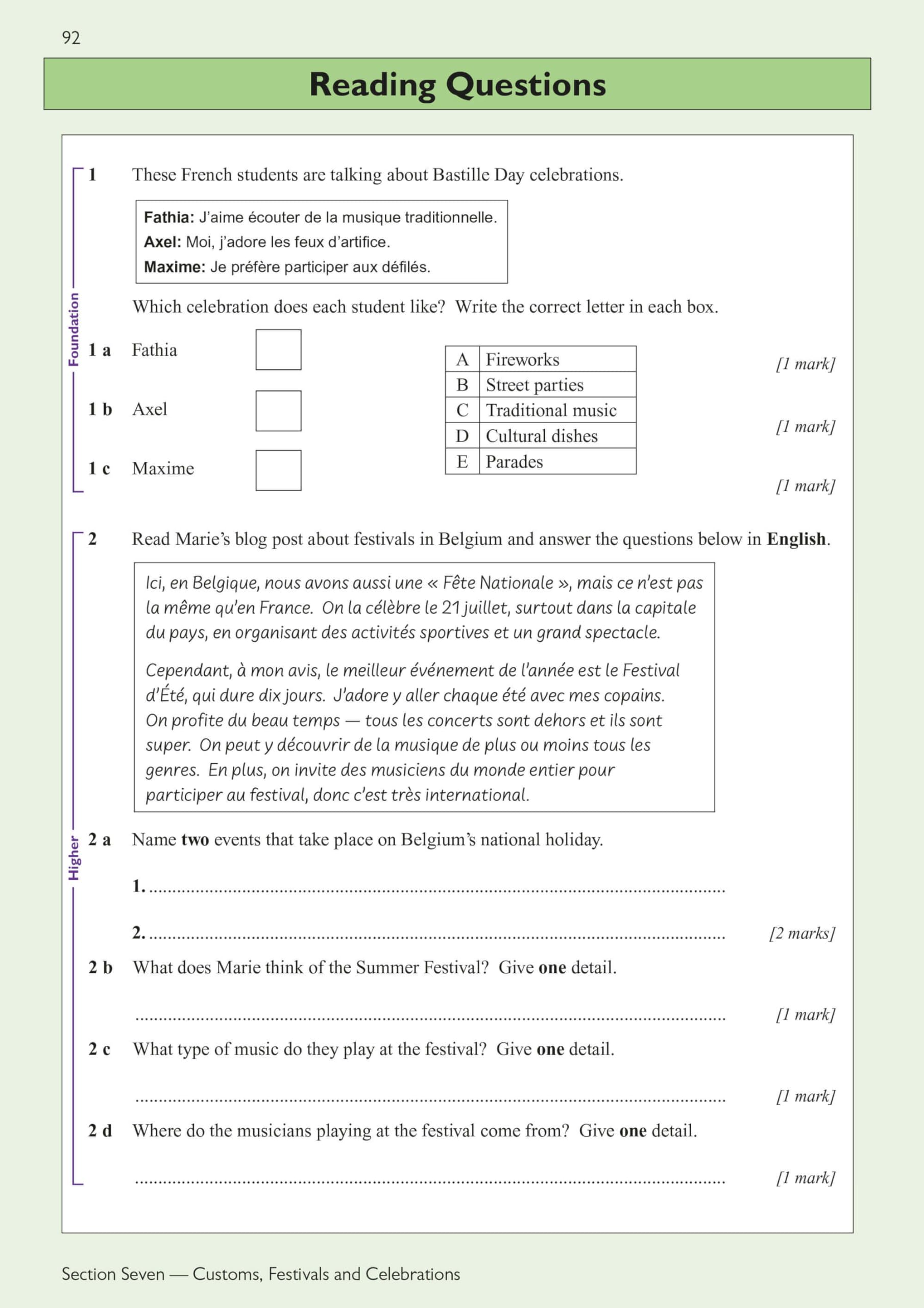 CGP GCSE French AQA Complete Revision & Practice - Ages 14-16 | Paperback | 248 Pages 7