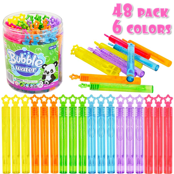 RAM Bubbles for Kids - 40 Star-Shaped Bubble Wands with 5ml Solution, Ages 3+