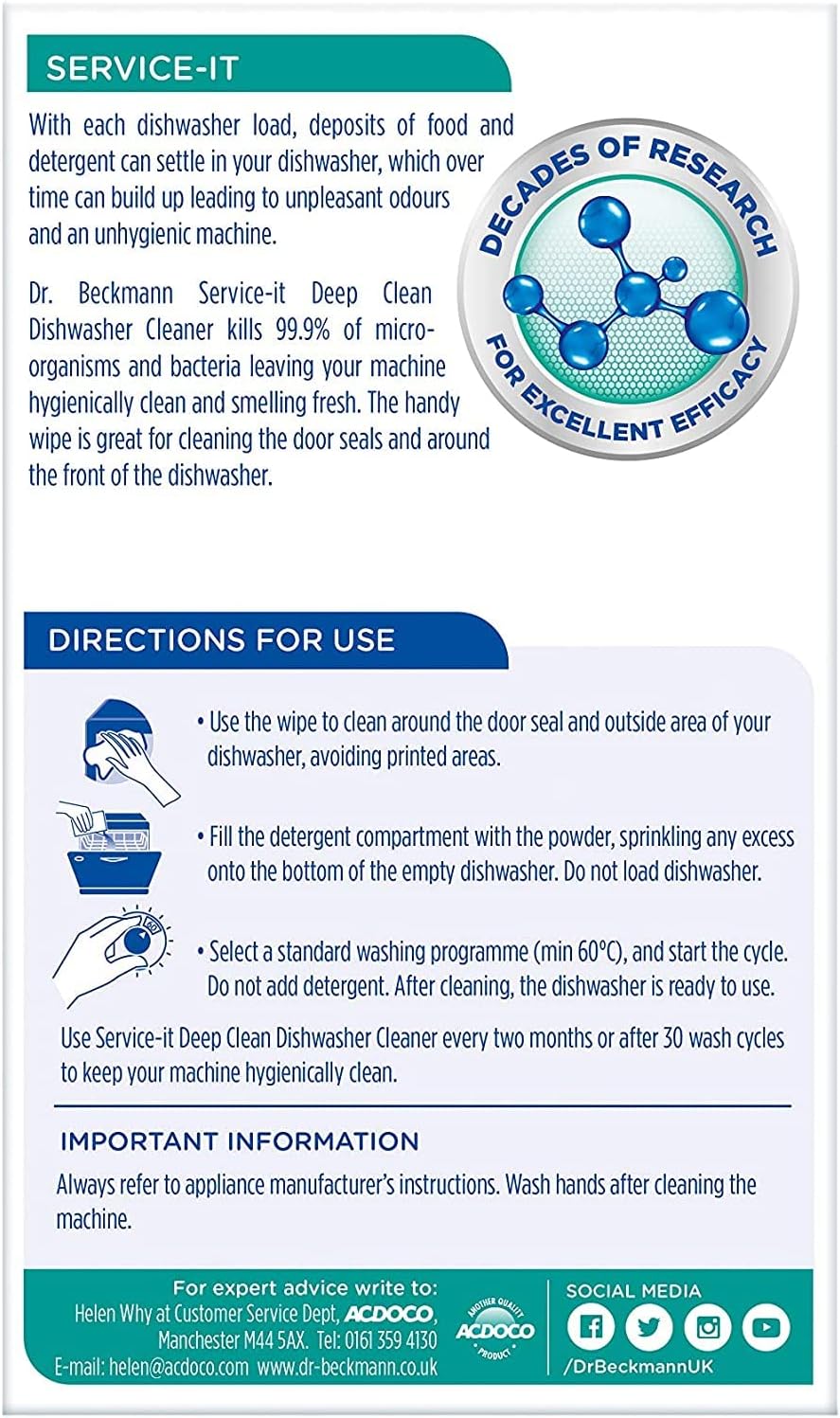 Dr. Beckmann - Service-it Deep Clean Dishwasher Cleaner 3