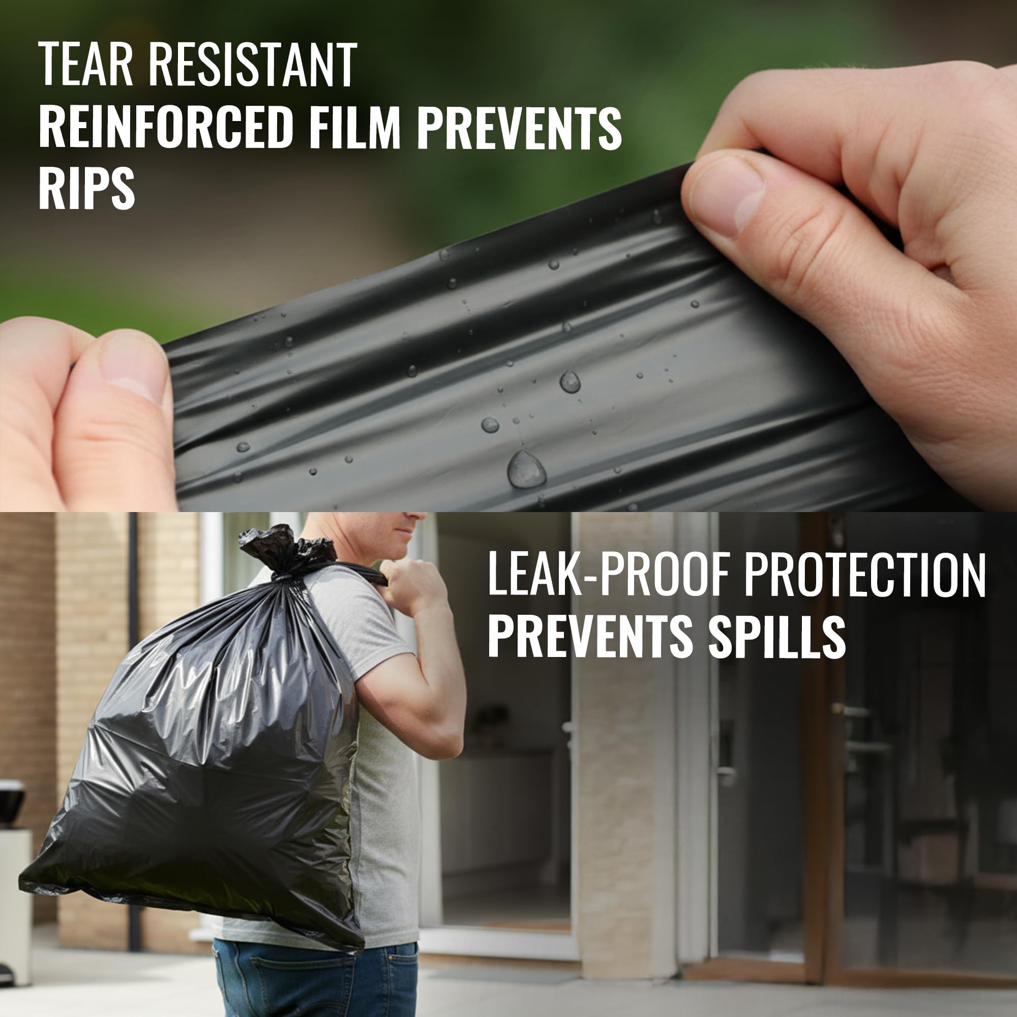 EcoBag Refuse Sacks - 70L Everyday (30µm) Heavy Duty Recyclable Bin Liners, 50 Count 5