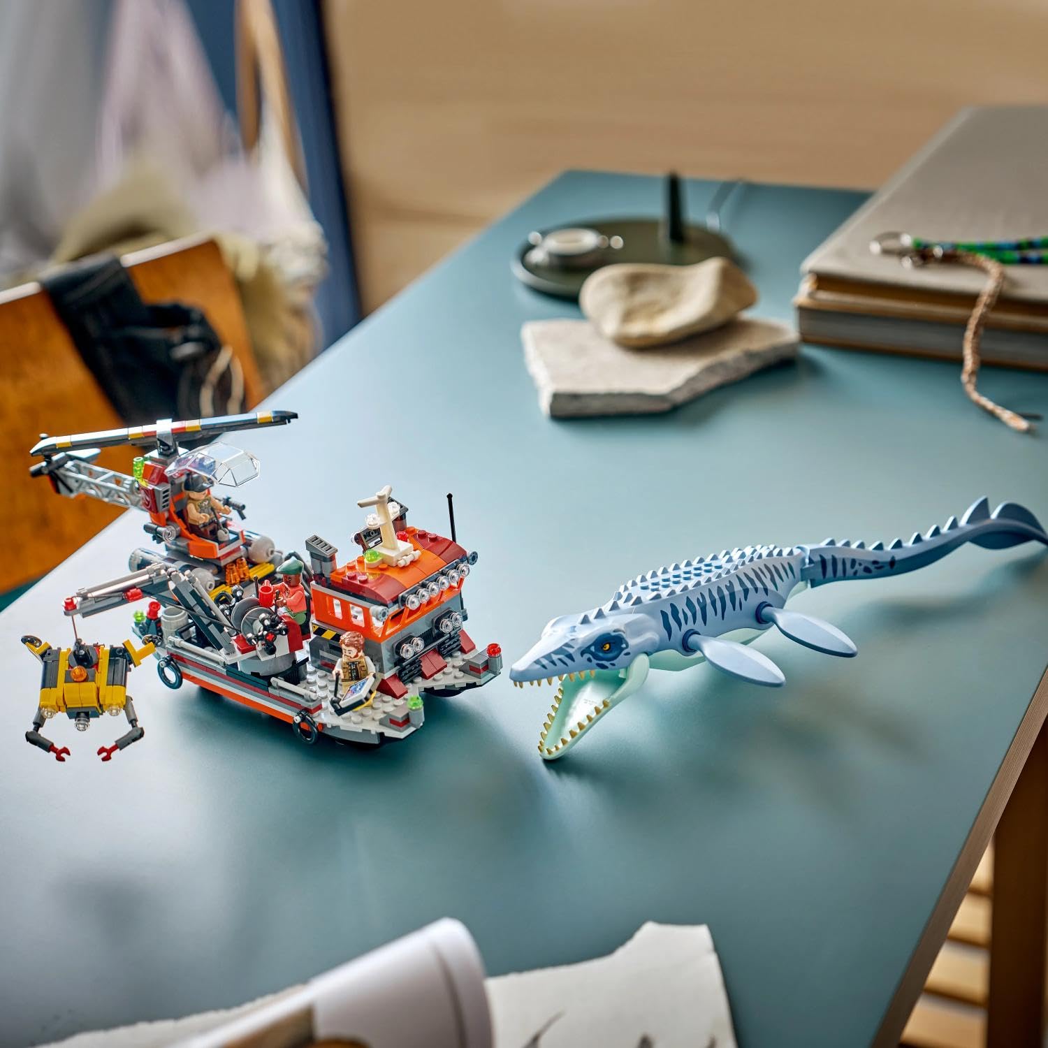 LEGO Jurassic World Mosasaurus Dinosaur Boat Attack Building Set (7+) - 77983 2