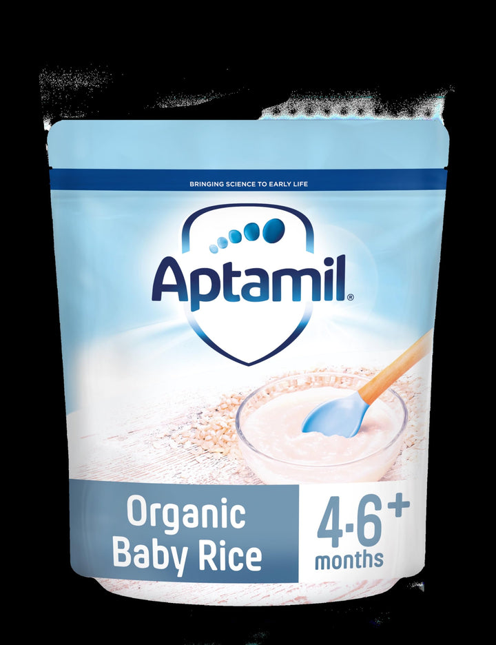 Aptamil Organic Baby Rice Cereal, 4-6+ Months, 100g (Pack of 5)