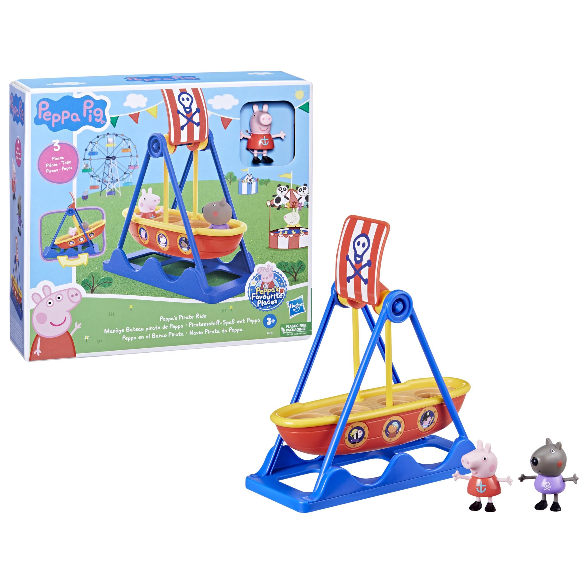 Peppa Pig Piraten-Spielset – Schaukelschiff mit 2 Figuren, ab 3 Jahren 8