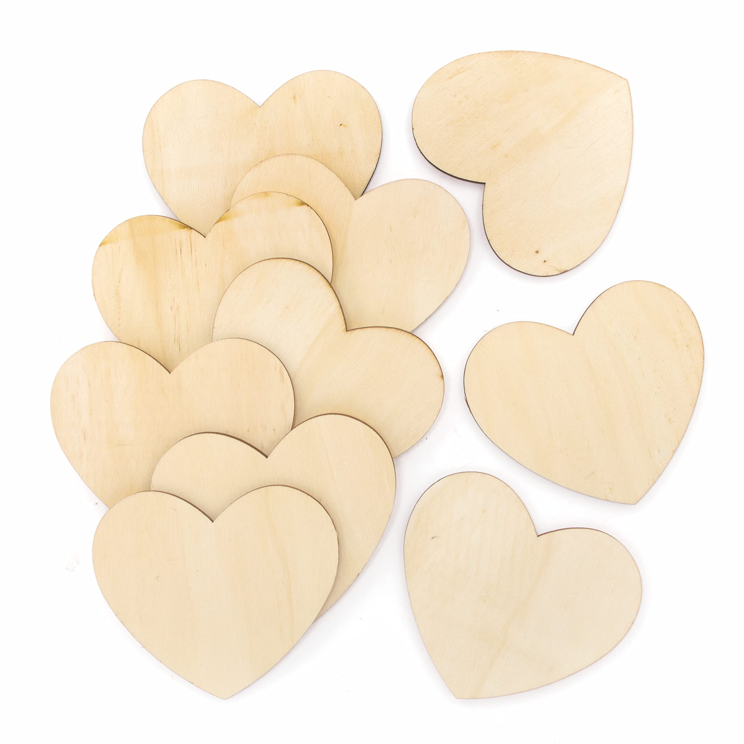 Baker Ross Heart Coasters - Pack of 10 Wooden Blanks for Crafting | 10.5 cm Diameter 4