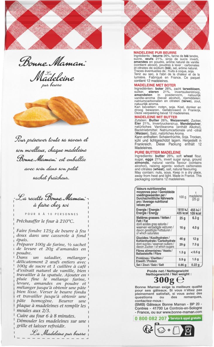 Bonne Maman Original Pure Butter French Madeleines - 300g