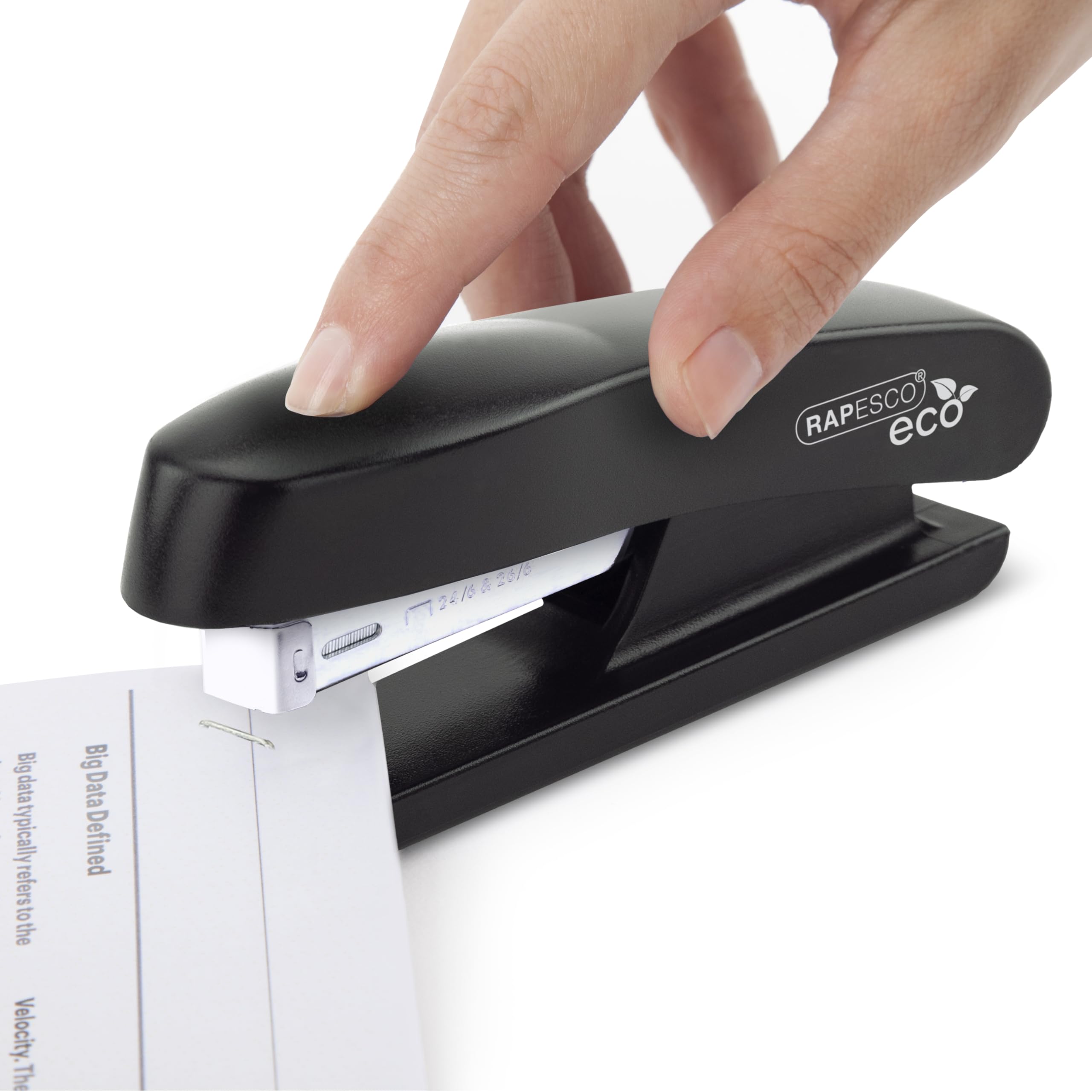 RAPESCO 1756 Business Pack: 4 ECO Half Strip Staplers and 4 Boxes of 1000 26/6 mm Staples 3