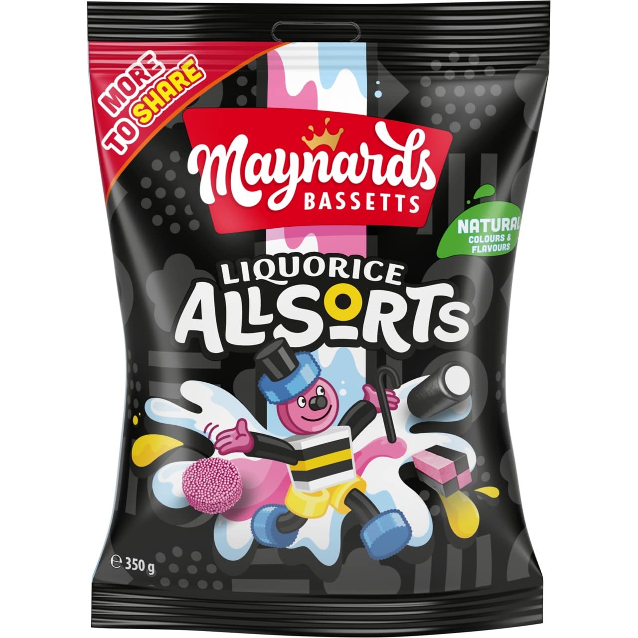 Maynards Bassetts Liquorice Allsorts Sweets Bag - Classic British Favourite | 350g 1