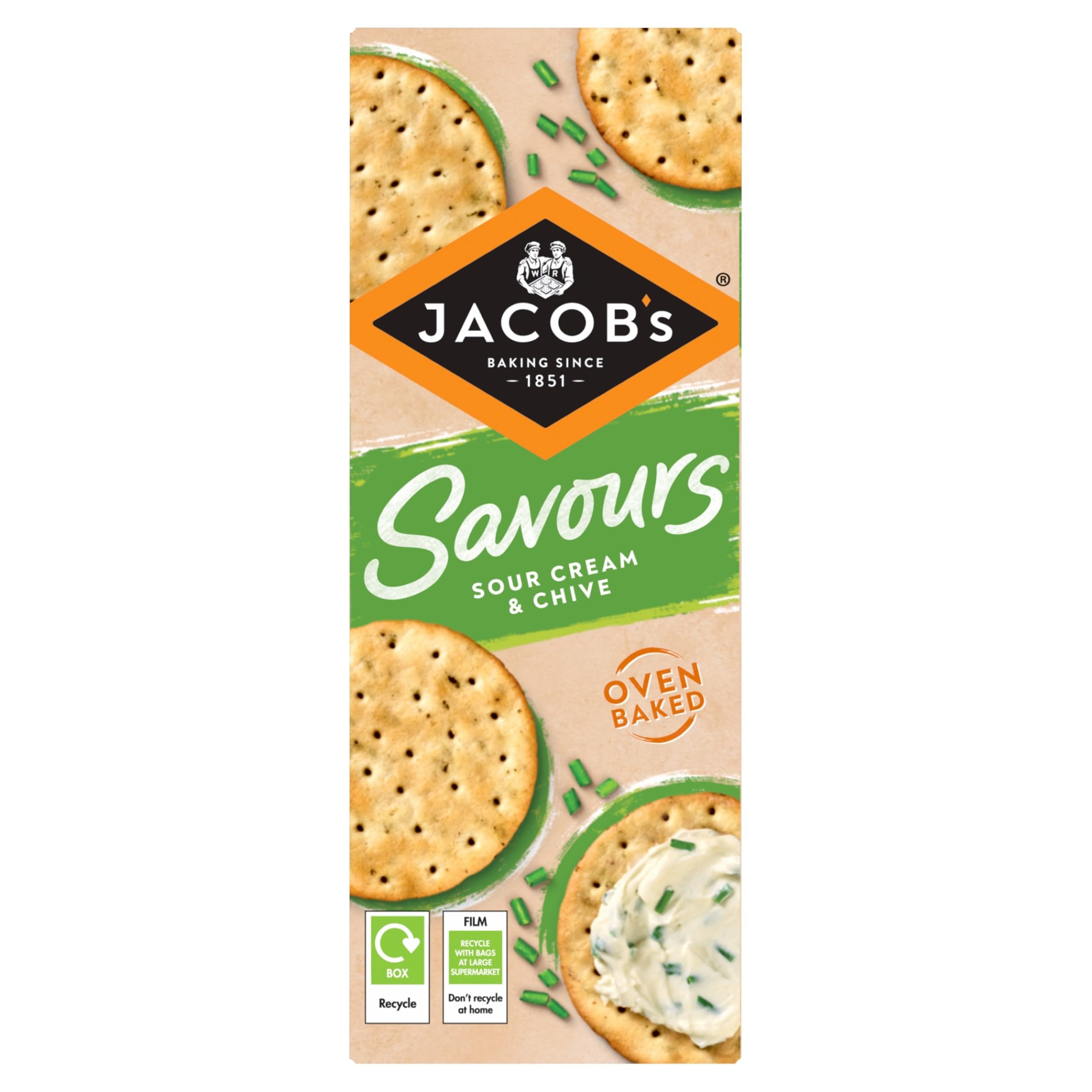 JACOB'S Mediterranean Rosemary Crackers Multipack - 5 x 38g Packs (190g Total) 2