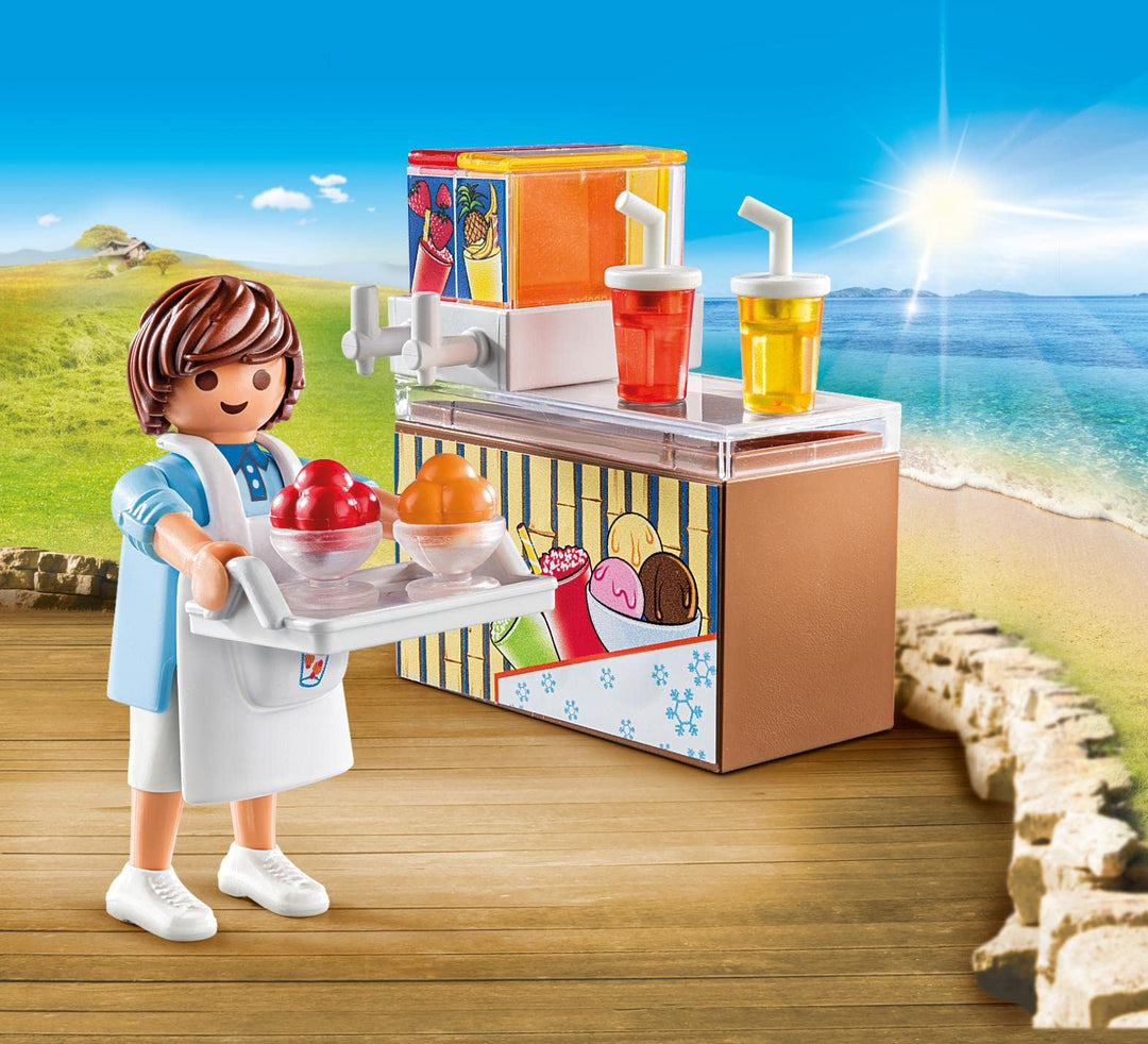 Playmobil 70251 Street Vendor - Ice Cream & Slushy Playset for Kids 4-10