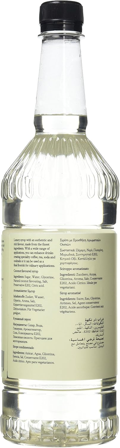 Simply Coconut Syrup 1 Litre - Natural Flavouring for Beverages and Recipes