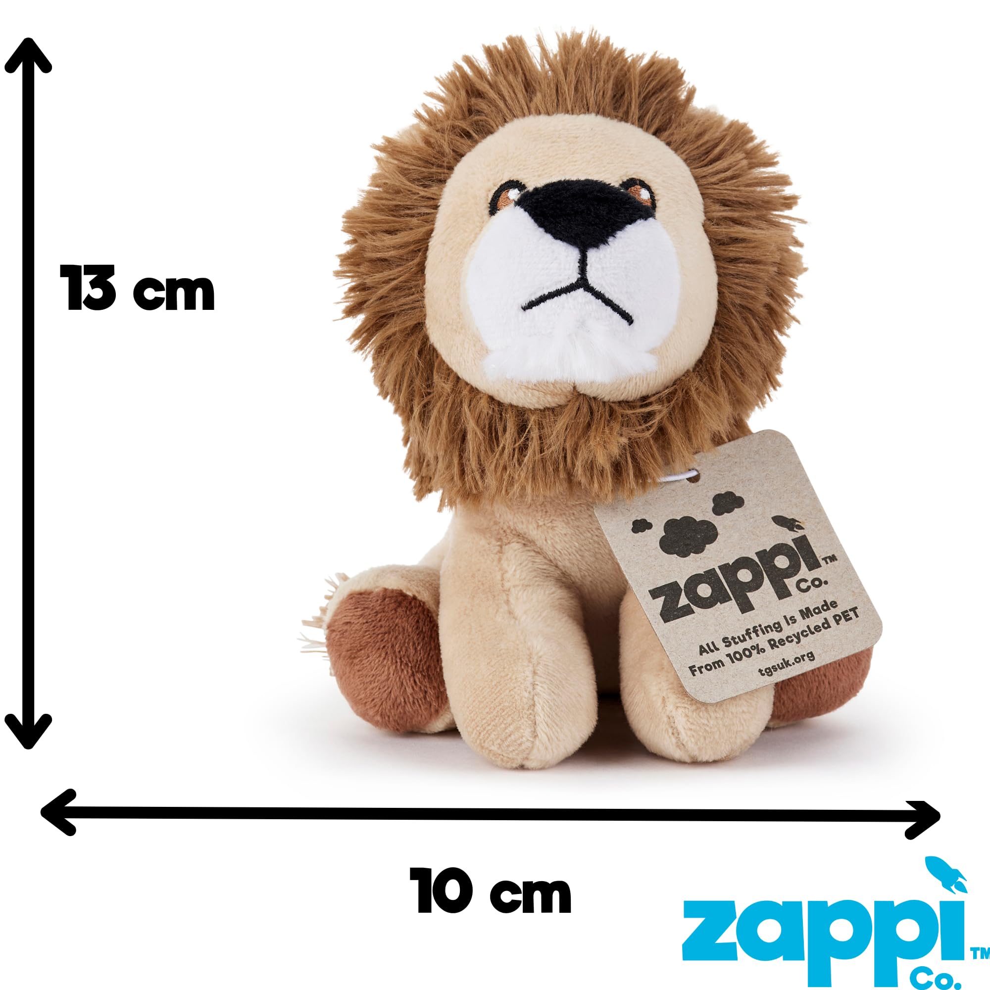 Zappi Co Children's Soft Cuddly Plush Toy Animal - Lion Motif | 12-15 cm 3