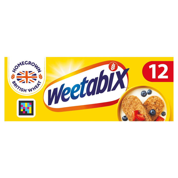 Weetabix - Breakfast Biscuits Packed with Fibre, High in Vitamin D, Low Sugar & Salt, 12 Biscuits (215g)