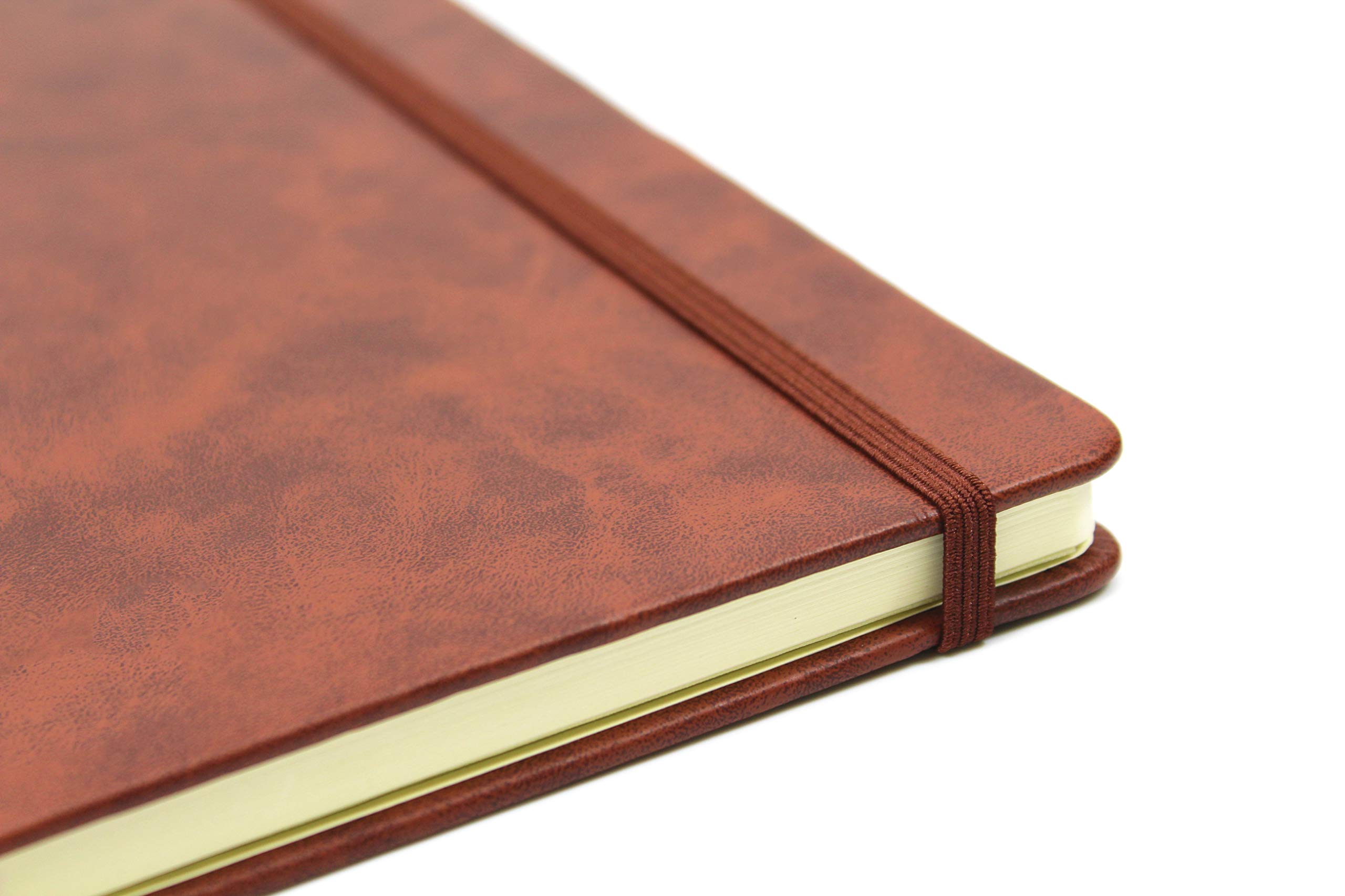 Silvine A4 Executive Hardback Notebook/Journal - Tan, Lined, 160 Pages, 90gsm Ivory Paper