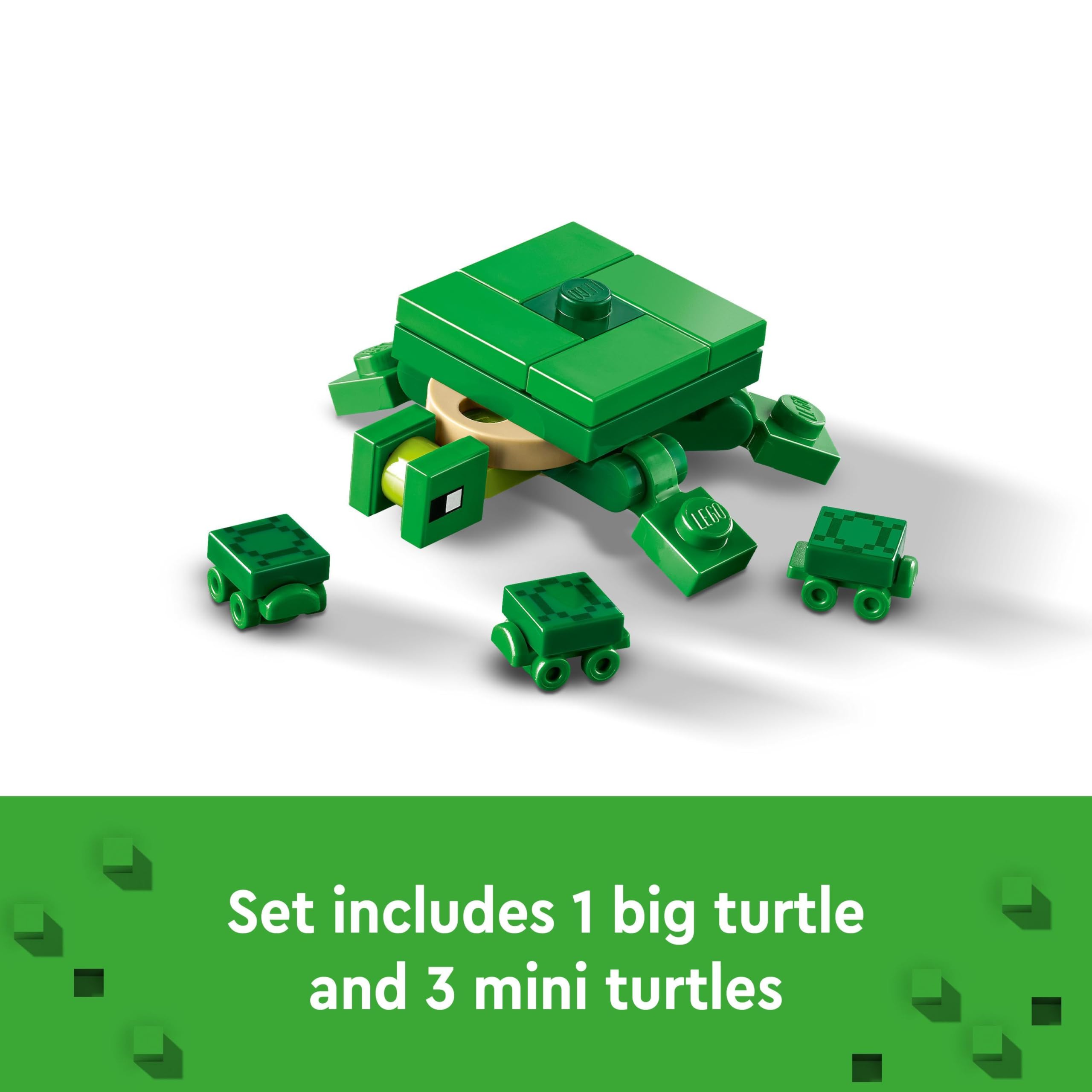LEGO Minecraft Das Turtle Beach House – Bauset mit Turtle Warrior, Drowned &amp; Turtles für Kinder ab 8 Jahren 8