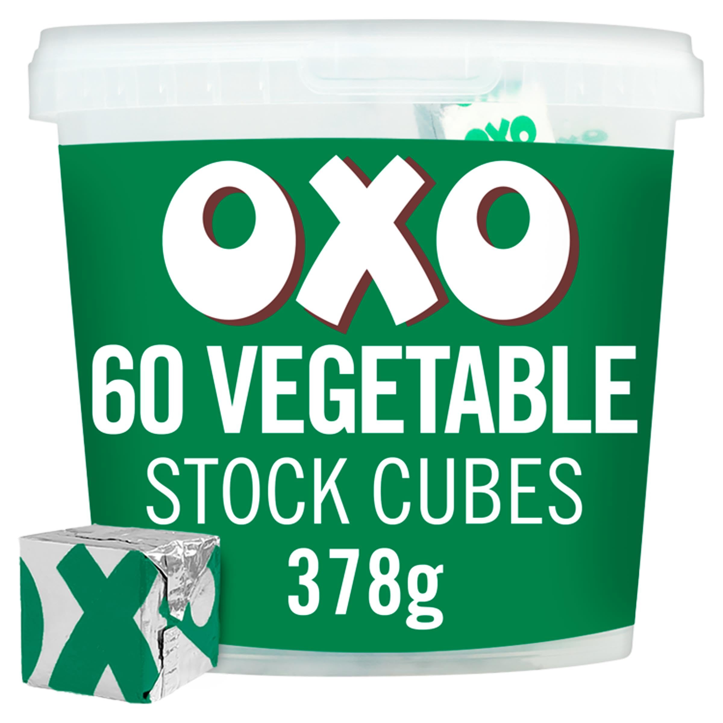 OXO Vegetable Stock Cubes - Plant-Based & Vegan, 60 Cubes, 378g 1