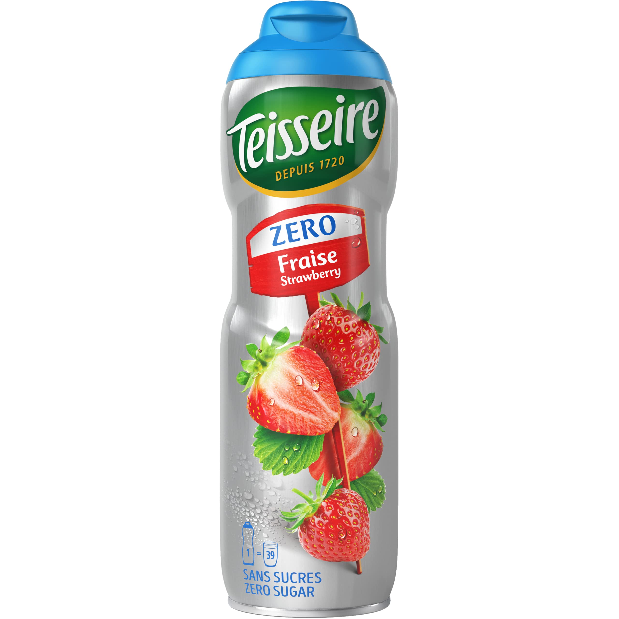 Teisseire Strawberry Zero Syrup - 0% Sugar | 600 ml | Low Calorie 2