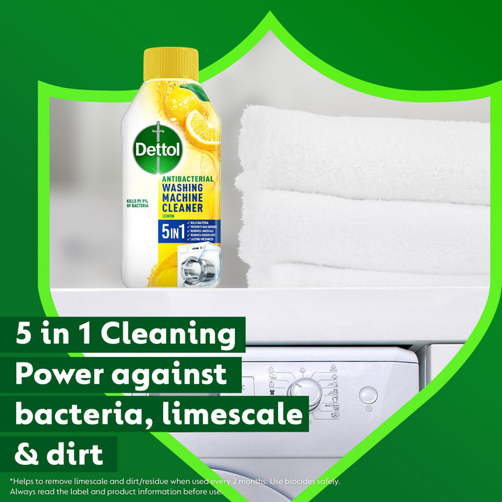 Dettol - Lemon Breeze Antibacterial Washing Machine Cleaner (250ml)
