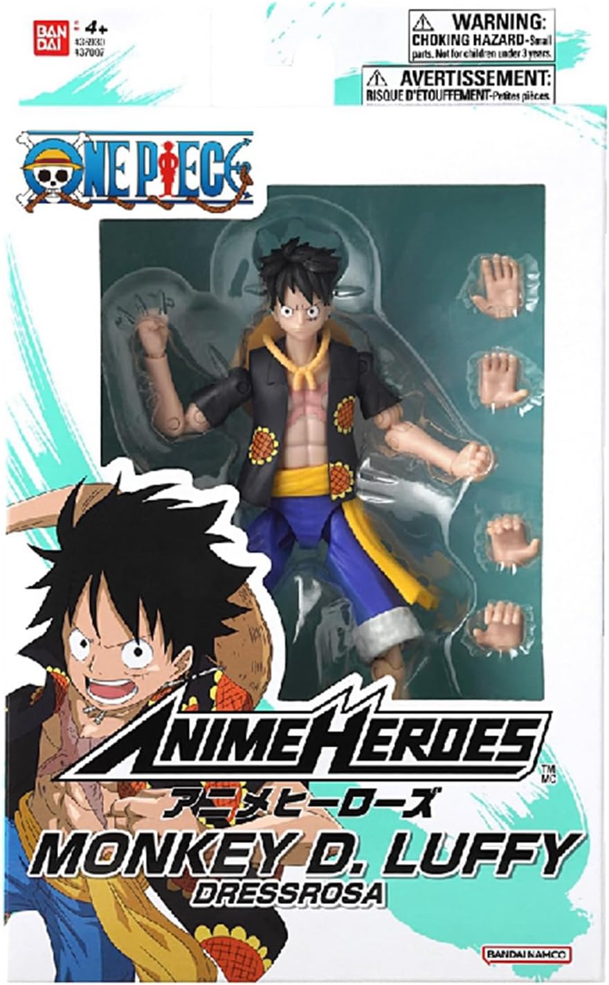 Monkey D. Luffy 'Dressrosa Version' Action Figure - 17cm Anime Heroes Collectible by Bandai 8