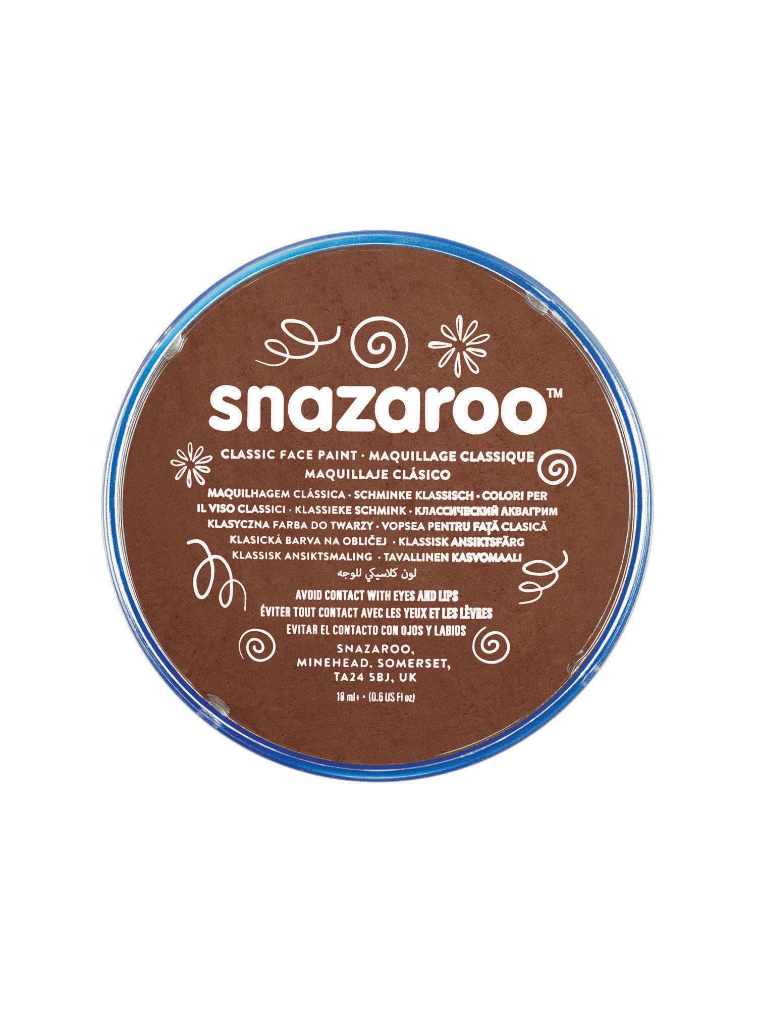 Snazaroo Light Brown Classic Face Paint (18 ml) Pack of 5 5