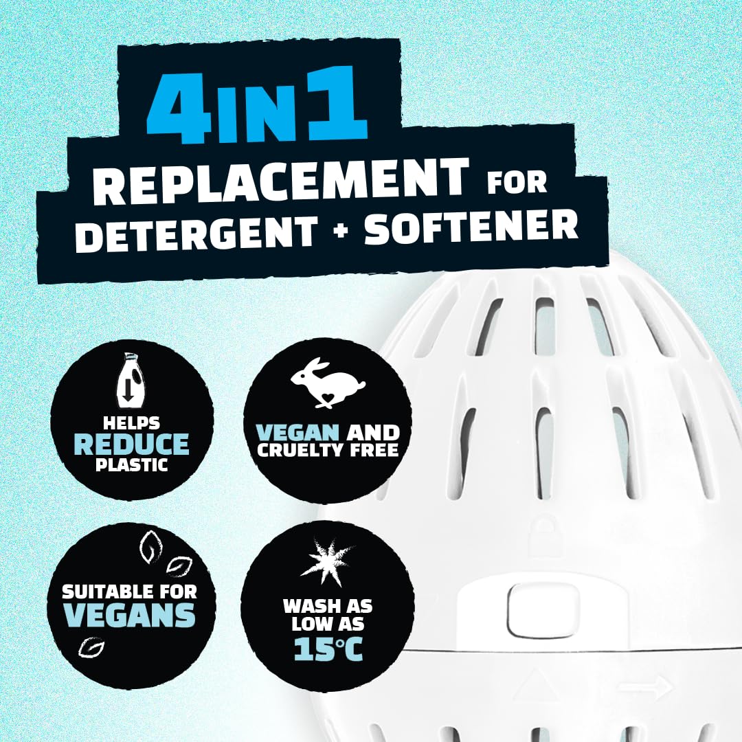 Ecoegg - Laundry Egg for Whites + Lights 4in1 Reusable Detergent Replacement