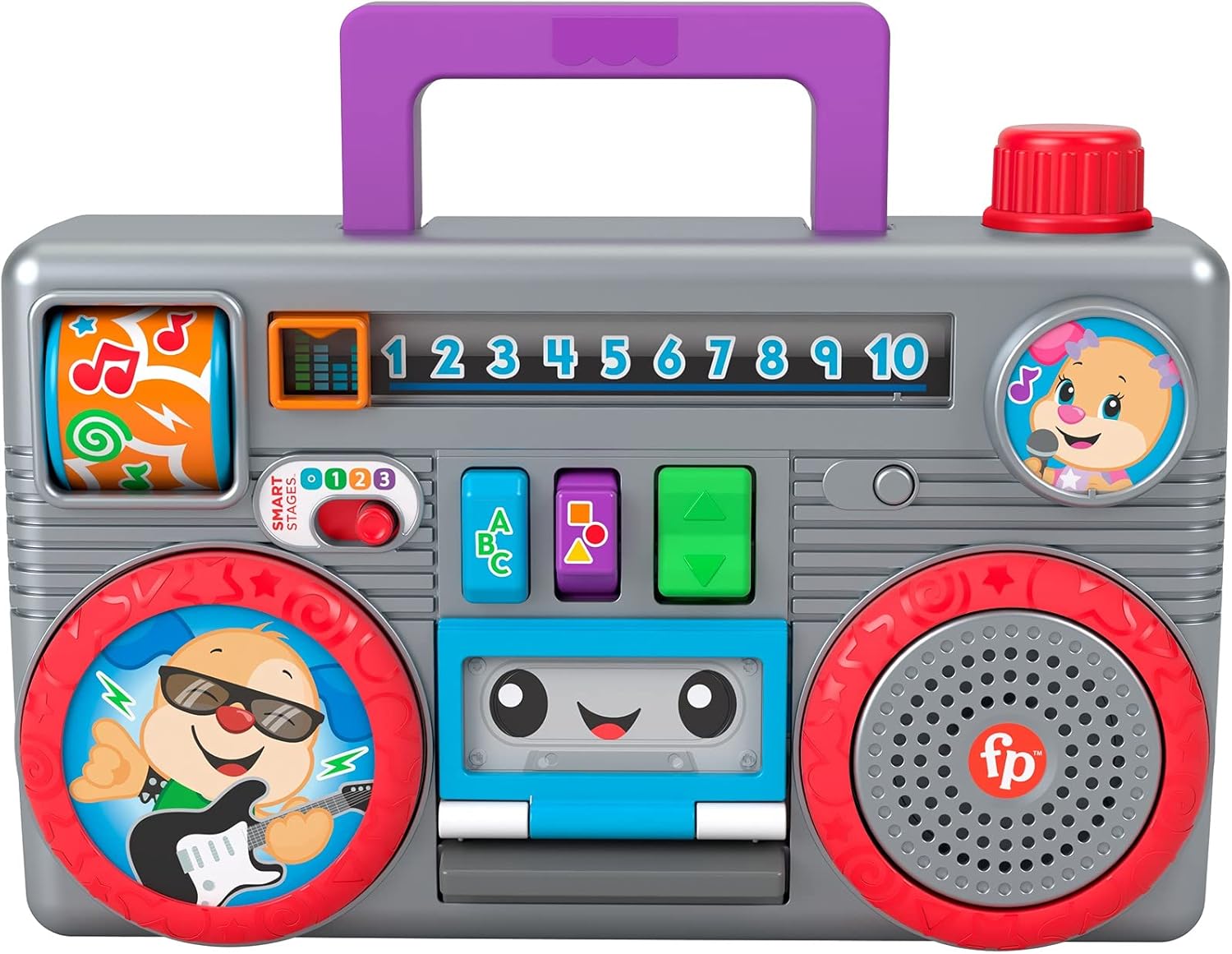 Fisher-Price Laugh & Learn Busy Boombox - Retro Musical Learning Toy for Ages 6-36 Months 1