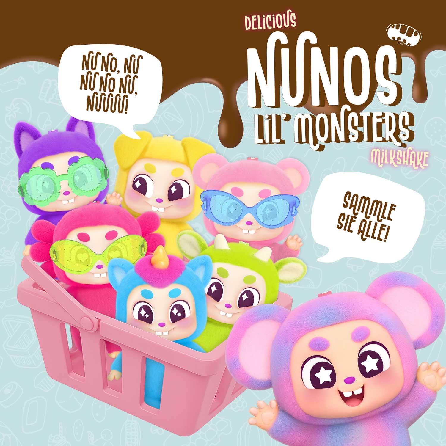 CRAZE NUNOS Lil’ Monsters Soft Doll Plush Toy Keyring | Collectable | Unisex Kids 8