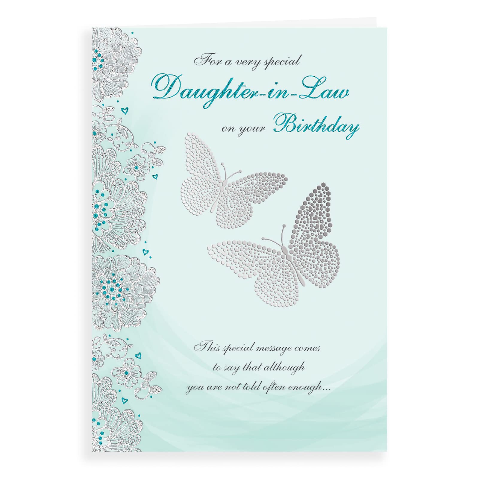 Piccadilly Greetings Daughter In Law Birthday Card - Sea Green, 9 x 6 Inches 1
