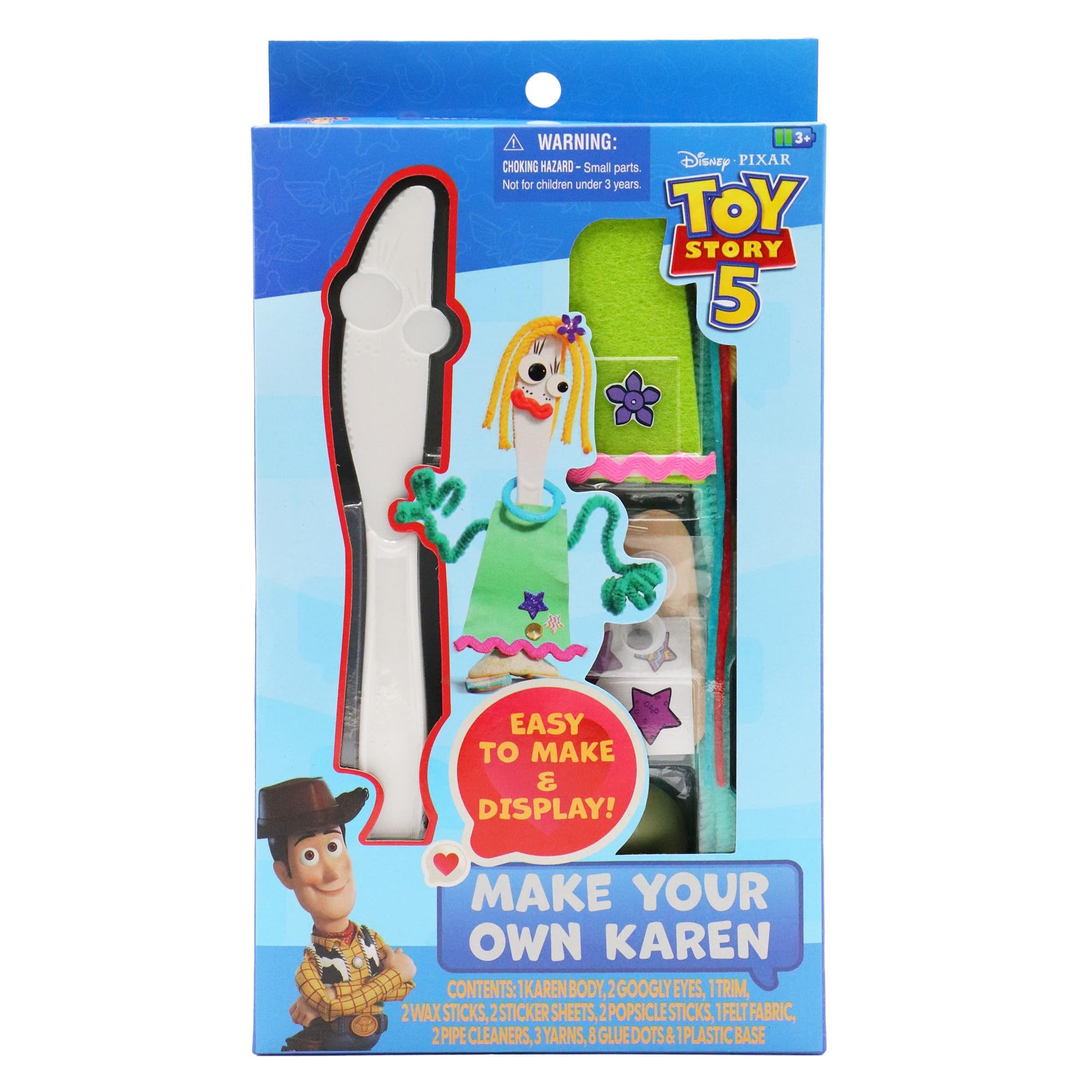 Just Play Disney Pixar Toy Story 5 Make Your Own Karen Craft Kit for Kids Ages 3+ 4