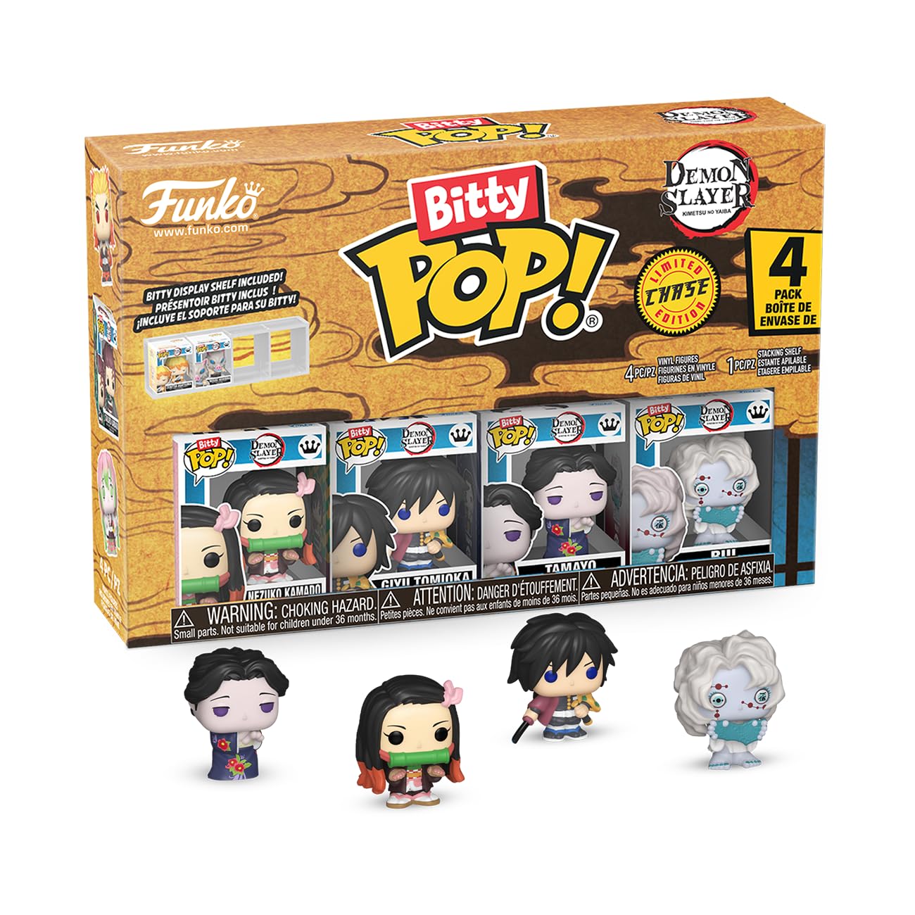 Funko Bitty POP! 4 Pack: Demon Slayer - Nezuko Kamado, Giyu Tomioka, Tamayo 2