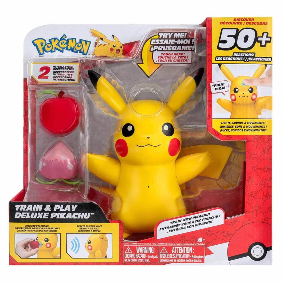 Pokémon Train and Play Deluxe Pikachu Figure - 4.5 Inch, Interactive Play, Ages 4+ 7