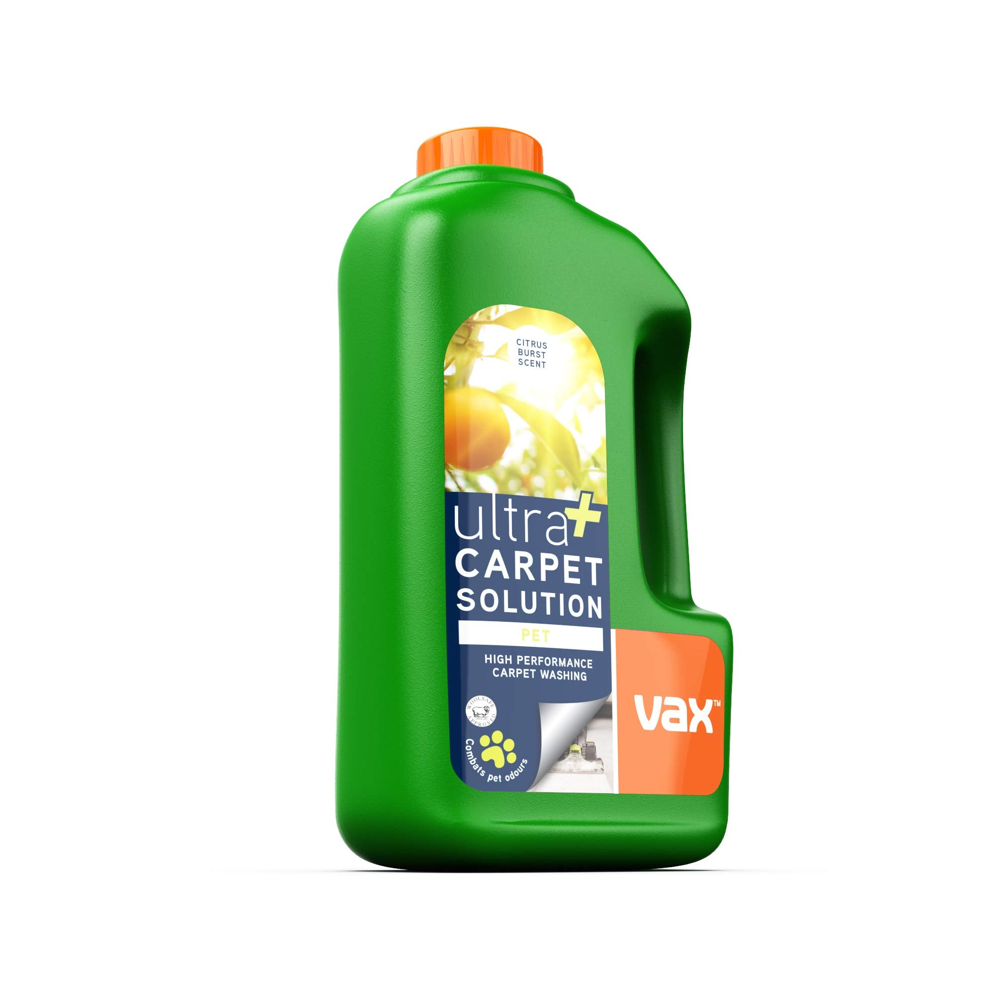 Vax Ultra+ Pet Carpet Cleaner Solution - 1.5L | Neutralises Pet Odours | Citrus Burst Scent