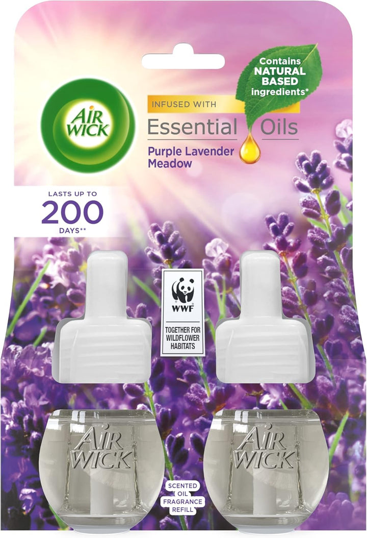 Air Wick - Liquid Electrical Plug-In Diffuser Refill Twin Pack - Lavender Meadow 2 x 19ml