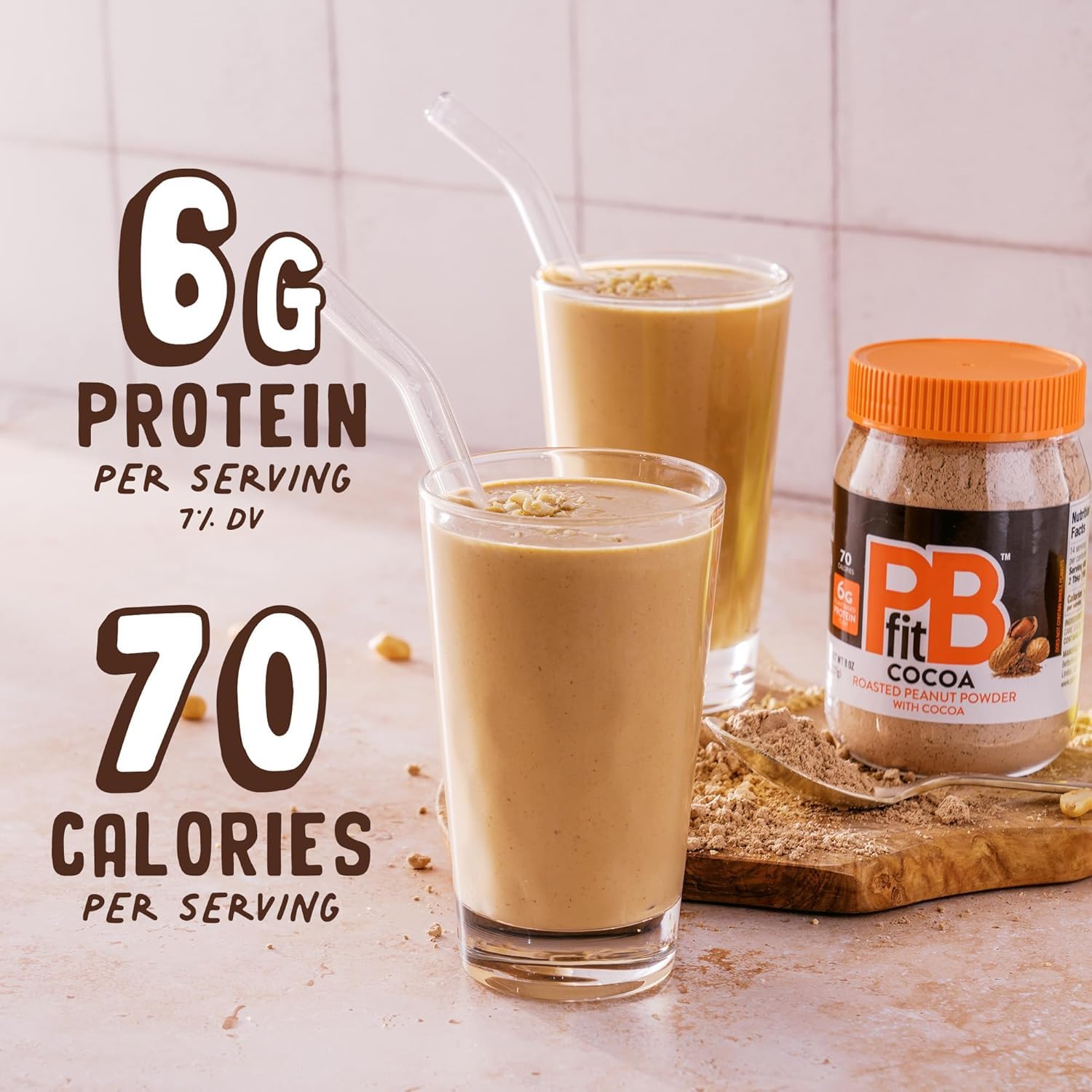 BetterBody Foods PBfit Chocolate Peanut Butter Powder - 88% Less Fat, 5g Protein, 225g 2