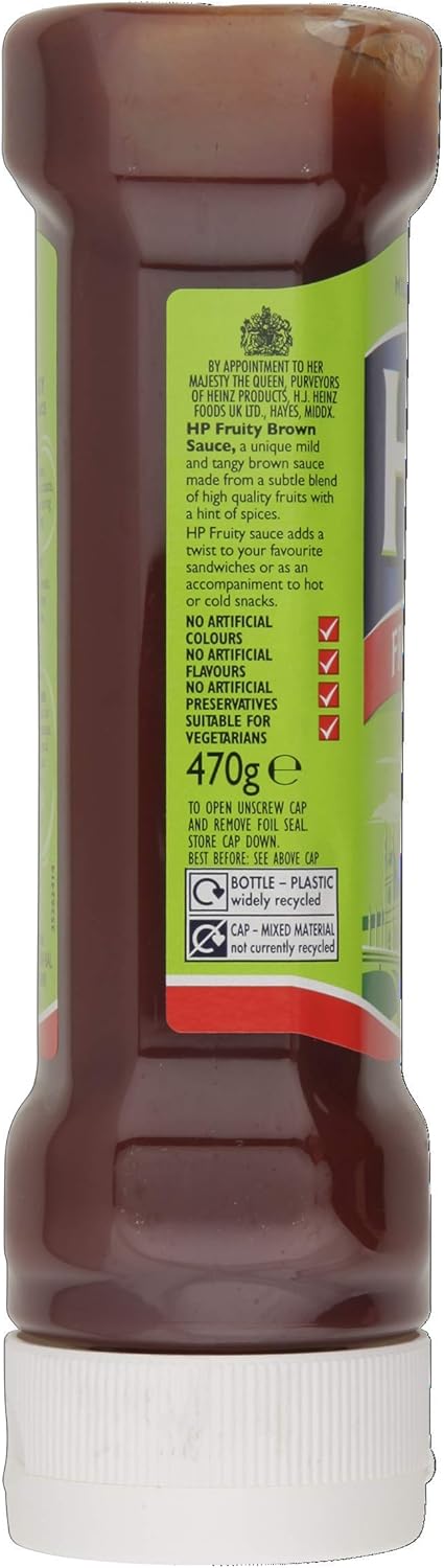 HP Sauce Mild-würzige fruchtige braune Sauce, 470g
