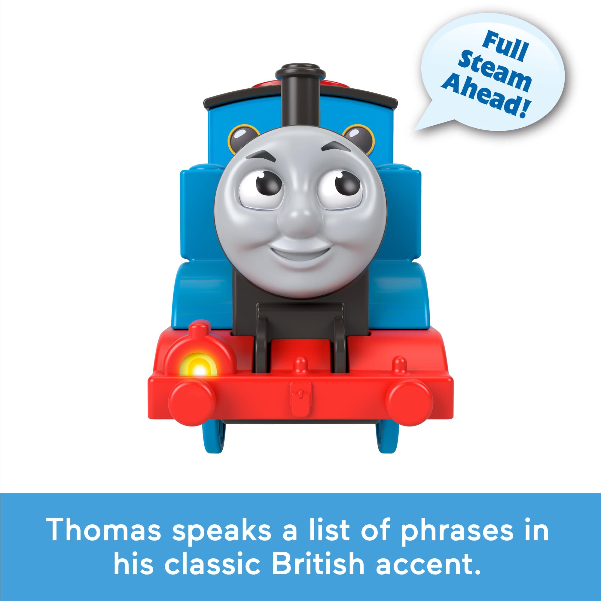 Thomas & Friends Motorized Talking Train Engine with Cargo Car - Multicolor 3