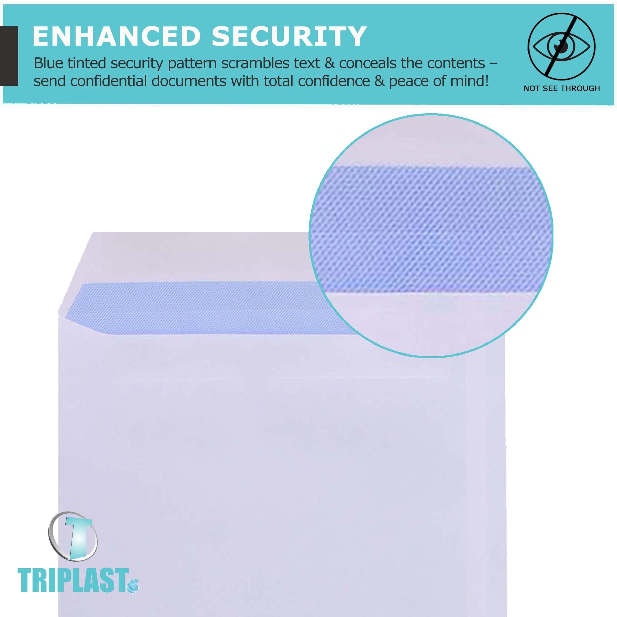 Triplast C5 White Self Seal Security Envelopes - Pack of 20 | 229x164mm | 90 gsm 3
